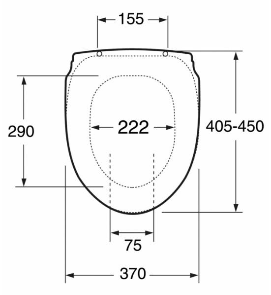 Gustavsberg Nautic Care seat 3060 with slide pro, sort