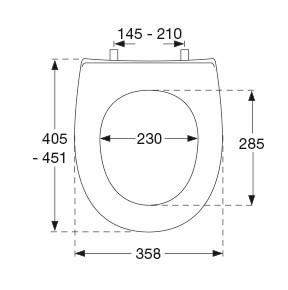 Pressalit Projecta Solid Pro toiletsæde /m soft close - Hvid