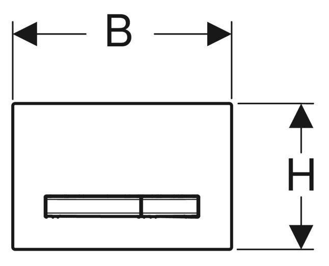 Geberit Sigma 50 betjeningsplade - Hvid/Sort krom