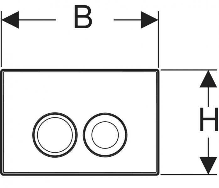 Geberit Delta 25 betjeningsplade - Hvid