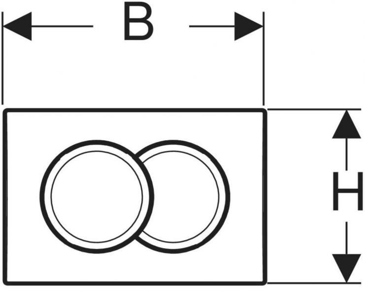 Geberit Delta 01 betjeningsplade - Hvid