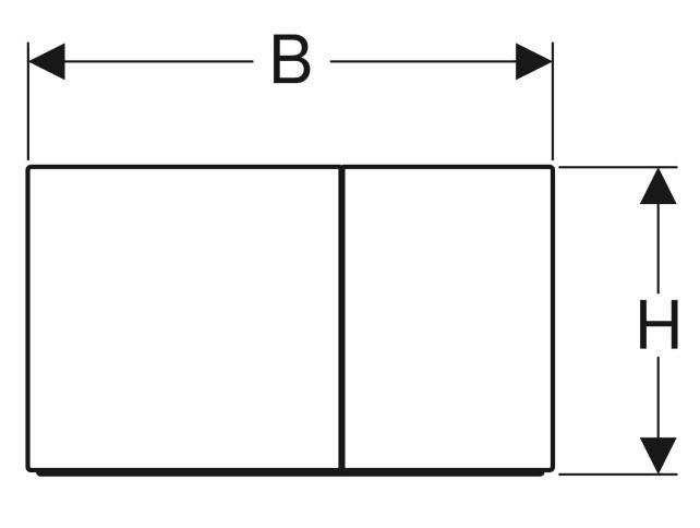 Geberit Sigma 70 betjeningsplade - Hvid