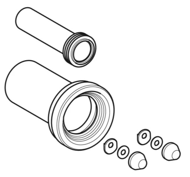 Geberit Ferulesæt PEH til væghængt WC ø 45/90 mm
