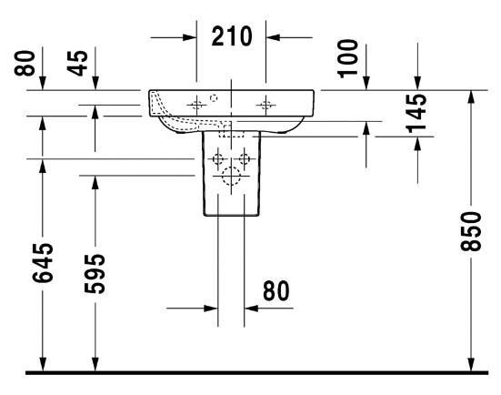 Duravit Happy D.2 50 håndvask t/væg