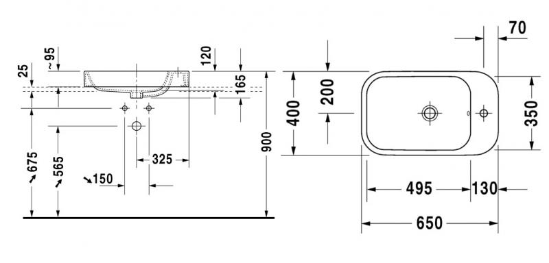 Duravit Happy D.2 65 bowlevask