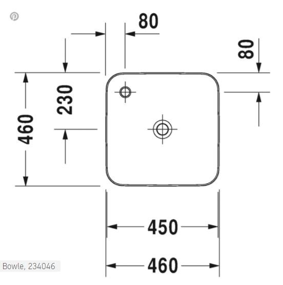 Duravit Cape Cod 46 fritstående bowlevask - 1 hanehul - Uden overløb - Wondergliss