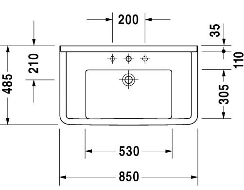 Duravit Starck 3 85 møbelvask