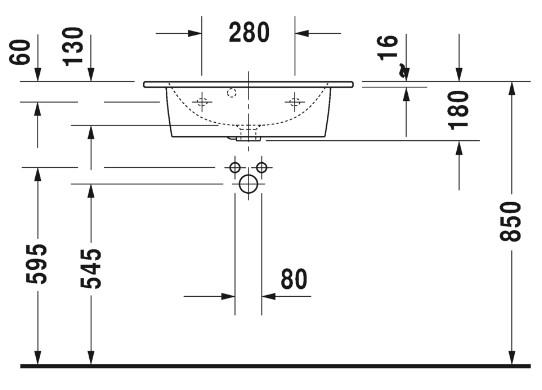 Duravit Me by Starck Compact 63 møbelvask