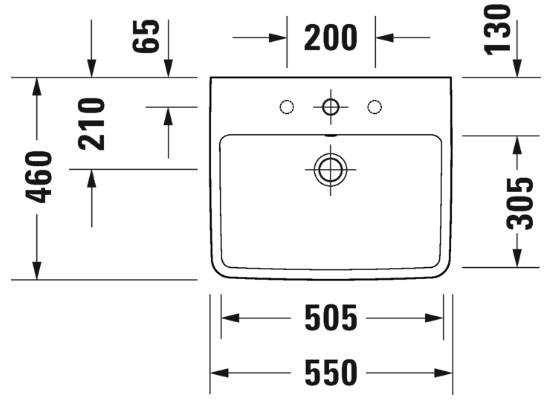 Duravit No.1 55 håndvask t/væg eller møbel