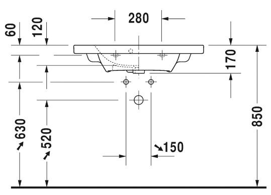 Duravit DuraStyle compact 78 møbelvask