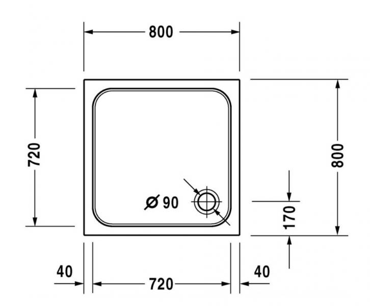 D-Code brusekar 800x800mm