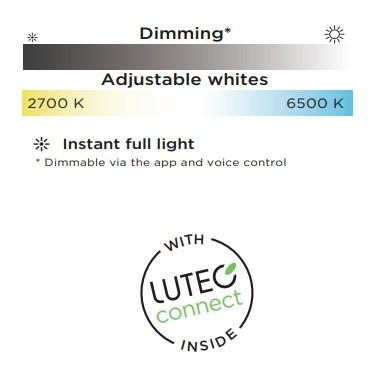 Lutec Tuda Solar udendørs væglampe m/solceller og sensor