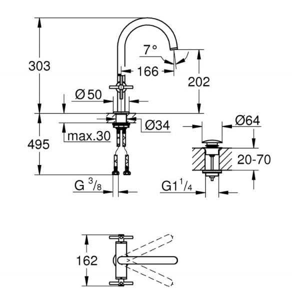 Grohe Atrio New håndvaskarmatur - Børstet hard graphite