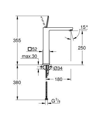 Grohe Eurocube Joy armatur til bowlevask - Krom