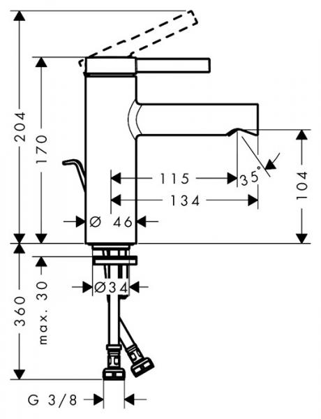 hansgrohe Zesis S h&aring;ndvaskarmatur 100 CoolStart m/l&oslash;ft-op bundventil - Mat sort