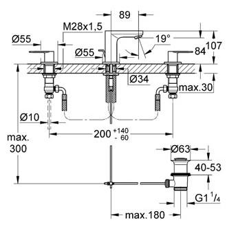 Grohe Eurosmart Cosmopolitan 3 hulsarmatur