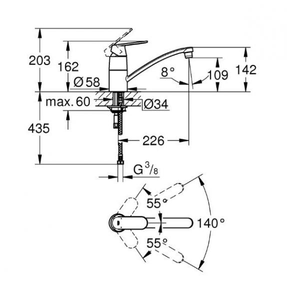 Grohe Eurosmart Cosmopolitan køkkenvandhane