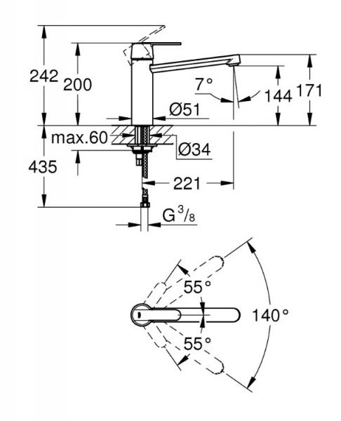 Grohe Get Køkkenarmatur - Supersteel