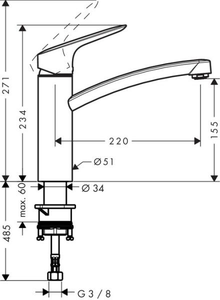 Hansgrohe Logis 160 køkkenarmatur - Krom