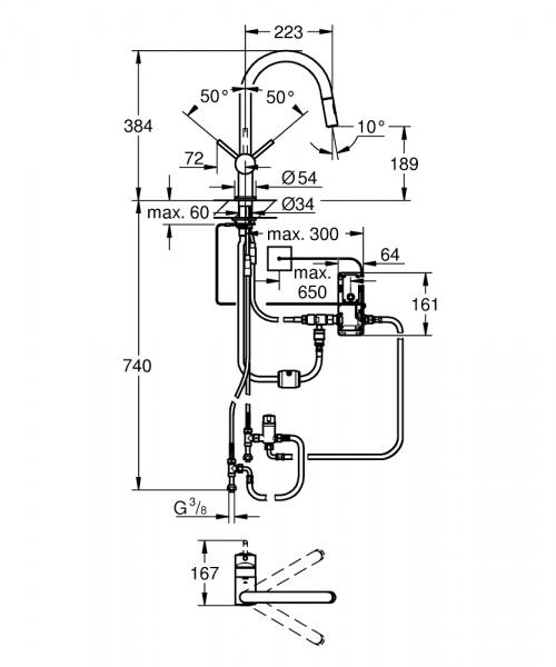 Grohe NEW Minta Touch - Elektronisk køkkenarmatur - Krom