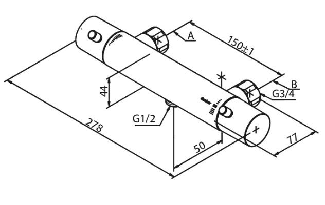 Damixa Thermixa 100 brusetermostat