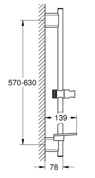 Grohe Rainshower SmartActive komplet brusesystem m/termostat - 600 mm - B&oslash;rstet cool sunrise