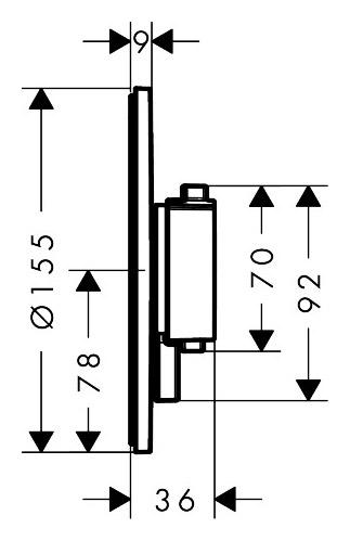 hansgrohe Ecostat Comfort S termostatarmatur til indbygning m/afspærring - 2 udtag - Krom