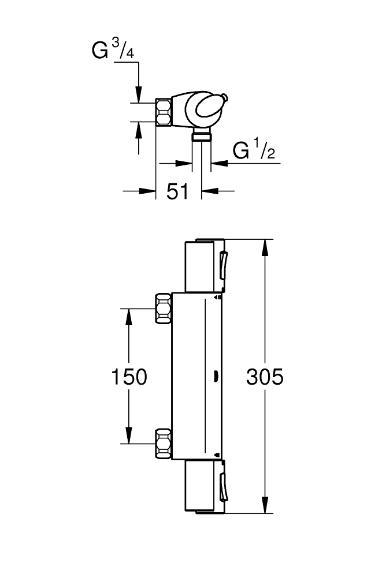 Grohe Grotherm Nordic 800 termostatarmatur