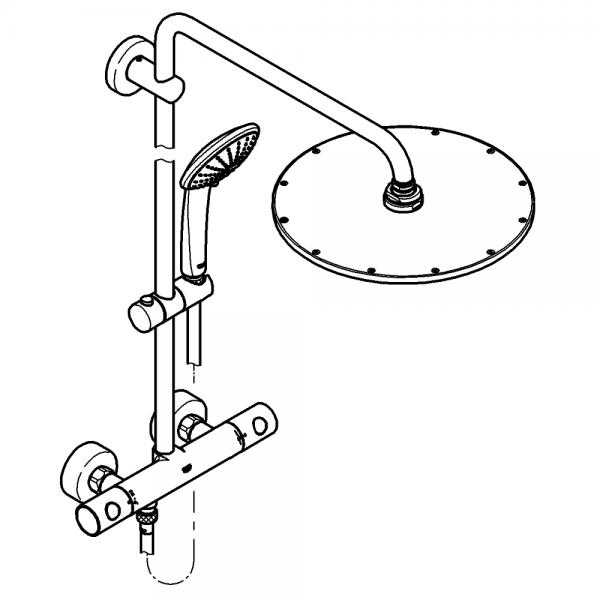 Grohe Euphoria XXL 310 brusesystem - Poleret cool sunrise