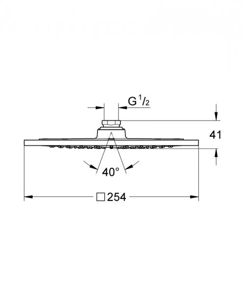 Grohe Rainshower F-Series hovedbruser - Krom