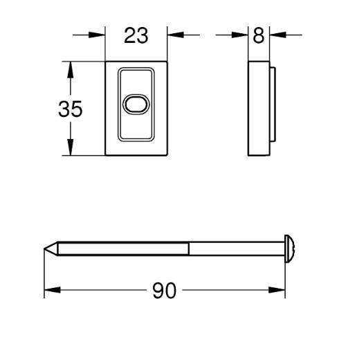 Grohe Vitalio Universal afstandsstykke, 8mm