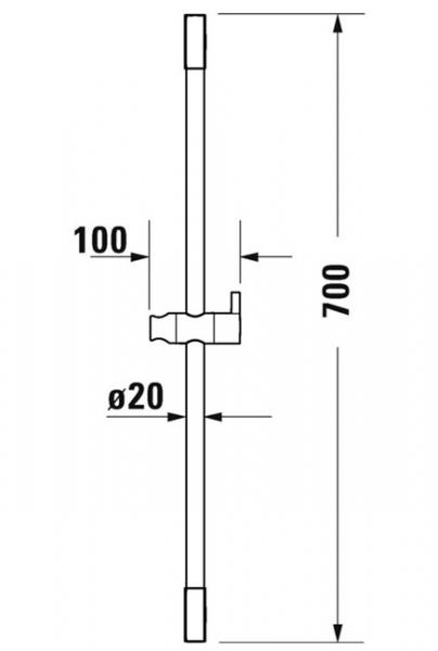 Duravit brusestang 700 mm