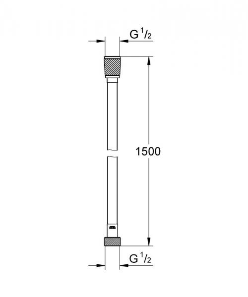 Grohe Silverflex bruseslange 1,50 m