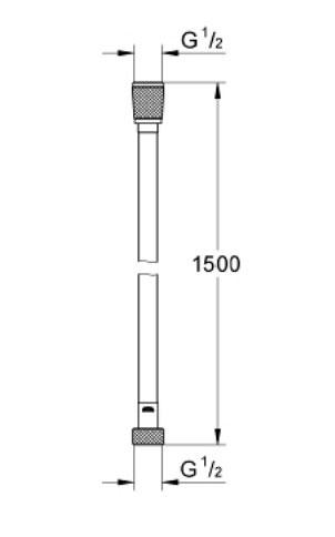 Grohe VitalioFlex Silver bruseslange 1,5m - Krom