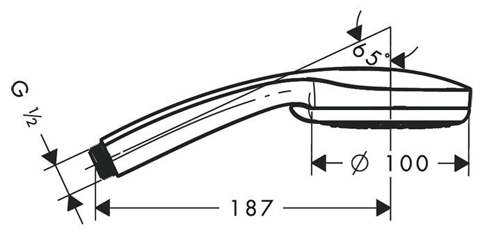 hansgrohe Croma 100 Multi h&aring;ndbruser 3 Spray - Krom