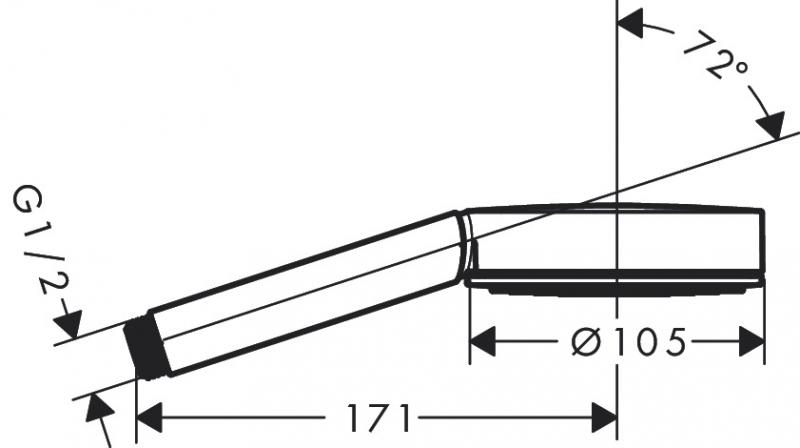 Hansgrohe Pulsify S 1jet håndbruser - Mat hvid