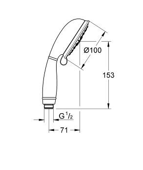 Grohe New Tempesta Rustic 100 håndbruser - 4 spray