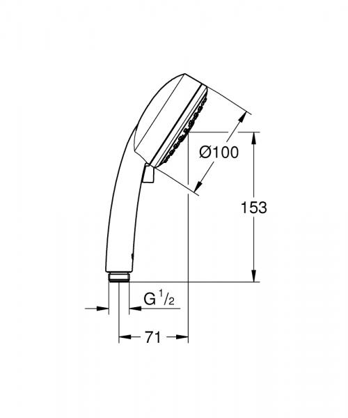 Grohe Vitalio Comfort 100 håndbruser - Krom