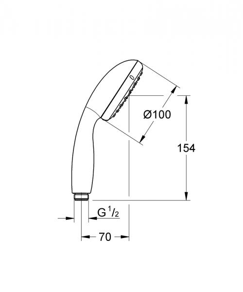 Grohe Vitalio Start 100 håndbruser - Krom - 1 spray