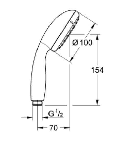 Grohe Vitalio Start 100 II Håndbruser - Krom