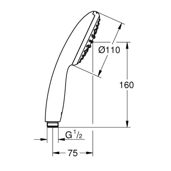 Grohe Vitalio Start 110 håndbruser 1 spray m/Water Saving