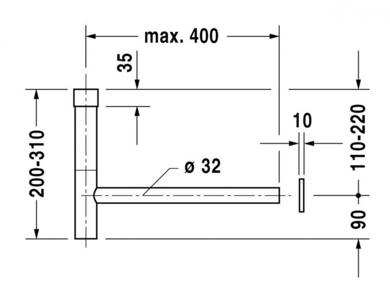 Duravit Design vandlås - Mat sort