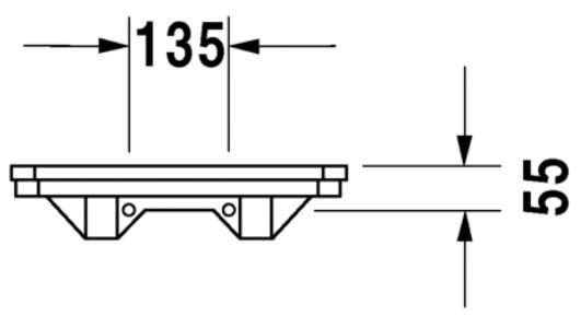 Duravit 1930 hylde i porcelæn 450mm