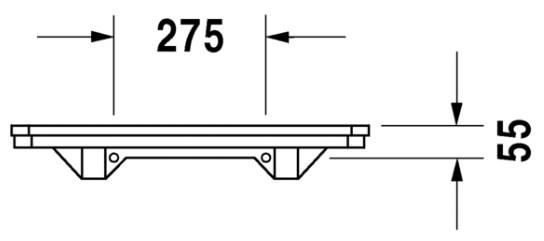 Duravit 1930 hylde i porcelæn 650mm