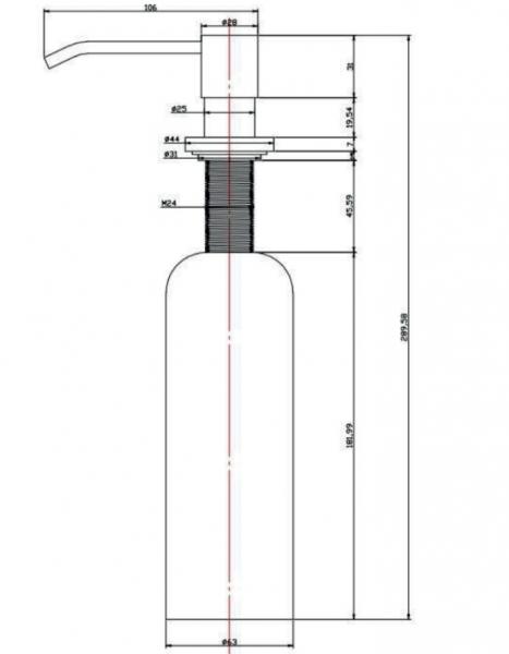 Lavabo Luna sæbedispenser t/køkkenvask - Mat sort