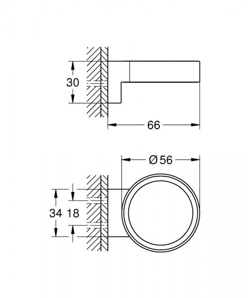 Grohe Selection holder - Krom