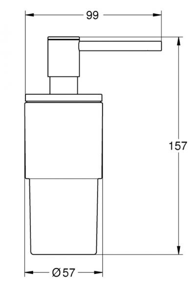 Grohe Atrio sæbedispenser - Børstet hard graphite