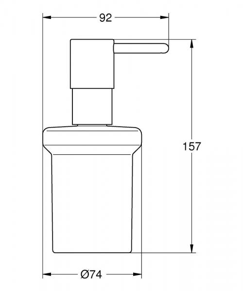 Grohe Essentials sæbedispenser - Poleret hard graphite