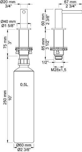 Vola T36 sæbedispenser - krom