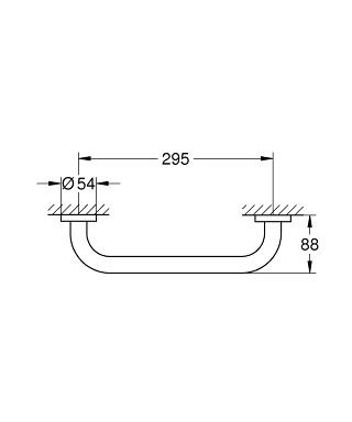 Grohe Essentials badekarsgreb - 295 mm - Krom